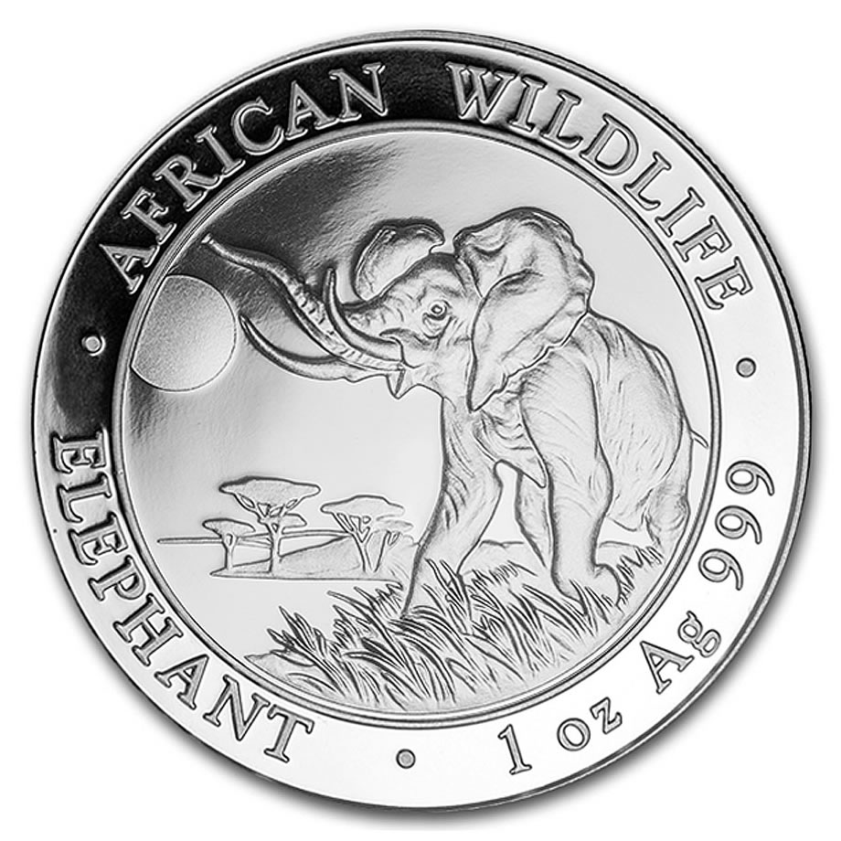 2016 Somalia 1 oz Silver Elephant Coins