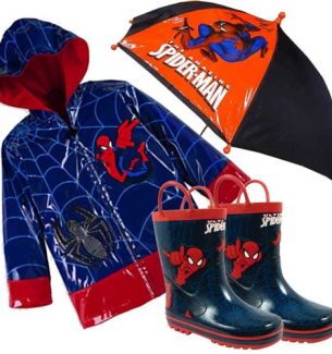 Spiderman Raincoats Boots and Umbrellas